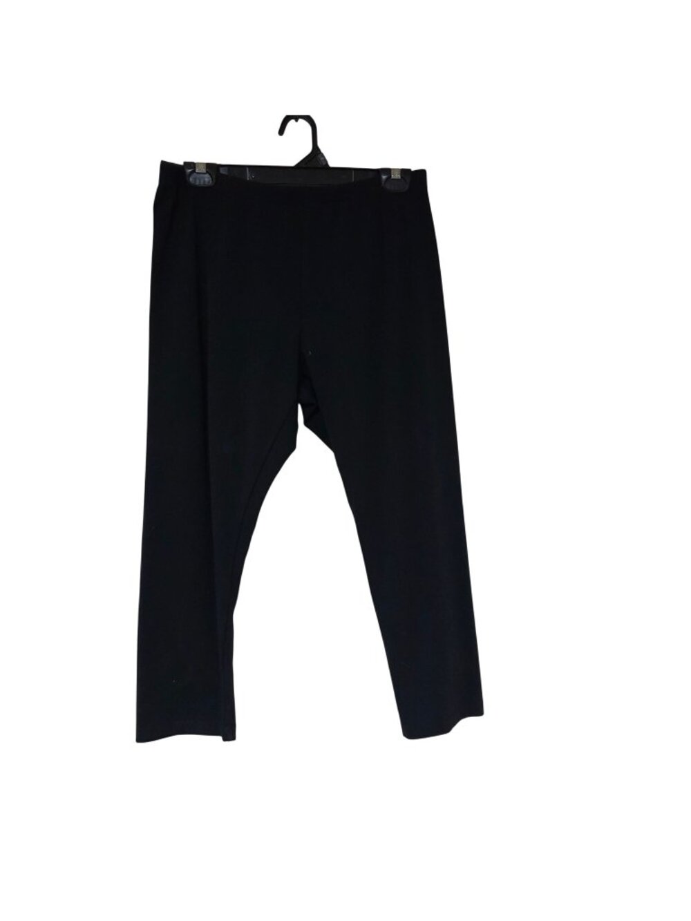 J Jill Pants Womens Medium Black Pima Capri Leggings Elastic Waist Pull On